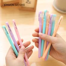 Jonvon Satone 12pcs pen Stationery Korean Creative Candy Color Pen Office Student Jelly Gel Pen school stationery canetas kawai 2024 - buy cheap