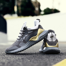 Кроссовки мужские на шнуровке, легкие дышащие, удобная обувь для бега, для взрослых 2024 - купить недорого