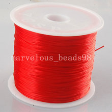 Cuerda de cordón elástico de cristal rojo, joyería bonita, 1MM, envío gratis, MC3230 2024 - compra barato