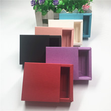 Caja de joyería con cajón de papel multicolor, diseño cuboide para paquete de joyería, collar, caja de lápiz labial, 24 unids/lote, encantador, 6,2x6,2x2,3 cm 2024 - compra barato