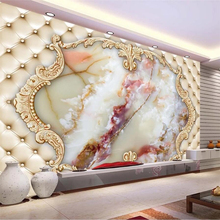 beibehang Custom wallpaper 3d photo mural European soft bag marble 5d background wall living room bedroom 8d decorative painting 2024 - buy cheap