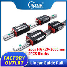 china hiwin size 2 sets HGR20-2000mm  Linear rail & 4 pcs HGW20CC /HGH20CA Block Bearing for Cnc Router 2024 - buy cheap
