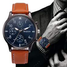Men women Retro Design Leather Band Analog Alloy Quartz Wrist Watch luxury brand fashion casual silver black watches A40 2024 - buy cheap