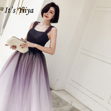It's YiiYa Evening Dress Elegant Gradient Color Purple Lace Up Formal Gown Sexy Spaghetti Strap Long Party Dresses E003 2024 - buy cheap