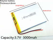 3.7V,3000mAH,486789 PLIB ( polymer lithium ion battery ) Li-ion battery for tablet pc,GPS,mp3,mp4,cell phone,speaker 2024 - buy cheap