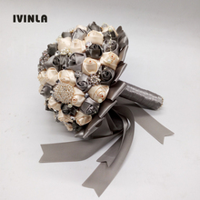 Newest Sliver+Cram Wedding Bouquets Hand made Flower for Wedding Decoration 2024 - buy cheap