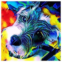 Pintura de diamante 5D DIY para perro, bordado de diamantes de imitación cuadrados/redondos, imagen 5D, mosaico para decorar la pared 2024 - compra barato