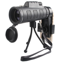 Telescopio Monocular BAK4 HD 40X60, Prisma de visión nocturna con brújula, trípode con Clip para teléfono 2024 - compra barato