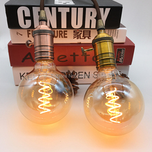Regulable bombilla de filamento LED G95 globo Vintage espiral suave Flexible LED lámpara de filamento 2024 - compra barato