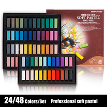 Art Painting Soft Color Chalk12/24/48 Colors/Set Professional Art Drawing Set Chalk Color Crayon Brush Stationery for Students 2024 - buy cheap