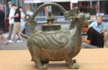 China Dynasty old Pure Bronze Monkey ancient wild beast Jar Crock Wine Pot 2024 - buy cheap