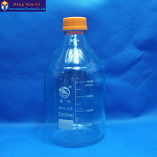 2000ML Clear  transparency Glass reagent bottle with blue screw cap laboratory reagent bottle lab glassware 2024 - buy cheap
