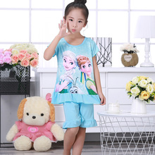 Pijama infantil da princesa elsa + calça, roupa de dormir frozen, para meninos e meninas 2024 - compre barato