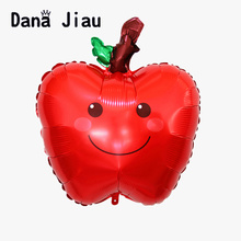 Balão laminado vermelho apple, balão melancia, abacaxi, laranja, casamento, festas, brinquedo de decoração 2024 - compre barato