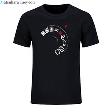 Camiseta de manga curta masculina, camiseta de manga curta da moda para homens, com botão de câmera, roupa top de camiseta para fotos 2024 - compre barato