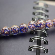 Cuentas de cristal luminosas para fabricación de joyas, 10 Uds., 12mm, hecho a mano interior polvo brillante, cuentas sueltas de color azul cobalto 2024 - compra barato