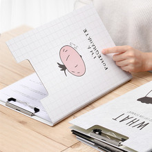 1 Piece Kawaii A4 File Folder Board Document Paper Clip Writing Board Metal Report Cover Spine Bar Office Stationery 2024 - buy cheap