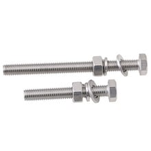 10pcs M5 304 stainless steel Hexagon Bolt screw nut set Extended screws Flat pads spring pad 8mm-40mm Length 2024 - buy cheap