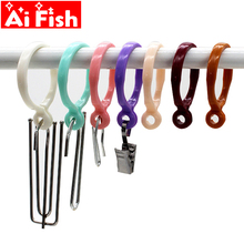 30PCS /Lot Colorful Movable Plastic Curtain Rod Clips Home Window Curtain Rings Hanging Clamp Ring Tringle Drapery Clips -40 2024 - buy cheap