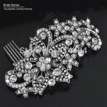 Wedding Comb Crystal Flower Handmade Hair Comb Wedding Jewelry Hairpiece Bridal Vintage Hair Accessories Women Headpieces 2024 - buy cheap