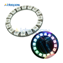 Anel de led rgb 16 bit ws2812 5050, iluminação para motorista embutida, em cores completas, redondo, placa de desenvolvimento 2024 - compre barato