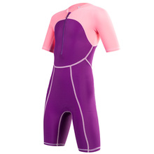 Bañador corto de una pieza para niños y niñas, traje de baño de protección solar UV, traje de baño de manga corta UPF50 + Lycra 2024 - compra barato