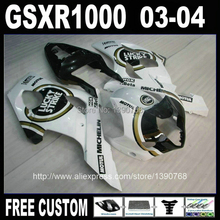 HOT ! Full fairing kit for SUZUKI K3 GSX-R1000 2003 2004 white black LUCKY STRIKE motorcycle fairings set GSXR 1000 03 04  HN73 2024 - buy cheap