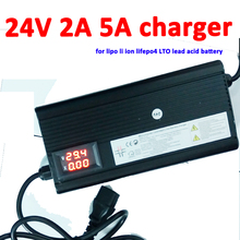 24v 5A 2A charger Aluminum shell for lithium battery LTO 7S li ion lipo DC 29.4V battery 10S 28v LTO lifepo4 smart charger 2024 - buy cheap