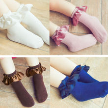 2019 GIrls Anti-slip Socks Infant Toddler Newborn Princess Ruffle Lace Sock For Baby Girls Kids Summer 0-8Years Sock infant 2024 - buy cheap