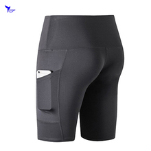 Compression Dry Fit Sports Yoga Shorts With Pockets Women 2019 High Waist Elastic Short Leggings Running Jogging Fitness Tights 2024 - buy cheap