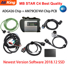 Ss-ferramenta de diagnóstico automotivo mb star c4, qualidade mb star, com chip am7974vi & adg426, conexão sd, compacto, 4 mb star, com 2021.06 software ssd 2024 - compre barato