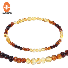 HAOHUPO New Multi color Baltic Amber Necklace for Baby Natural Amber Beads Women Jewelry Gift Suppliers Amber Bracelets for baby 2024 - buy cheap