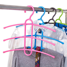 Three Layer Anti-skid Plastic Racks of Fishbone Clothes Hanger Clothes Rack Multifunctional Wardrobe Clothes Hanging 2024 - buy cheap