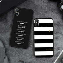 GerTong Phone Case For iPhone 6 6s Plus 5 SE 5S Black White Stripe Cartoon Letter Soft TPU Cover Case For iPhone X XS Max XR 8 7 2024 - купить недорого