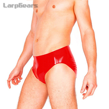 Bragas de látex Rojas, ropa interior masculina, fetiche, de goma 2024 - compra barato