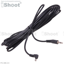 5m PC Male Sync Flash Cable Cord Trigger for Canon Nikon Camera and 3.5mm Jack Photo Studio Strobe Light Monolight 2024 - buy cheap