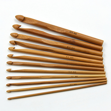 Agujas ganchos de ganchillo de bambú carbonizado, 12 tamaños, 5,9 "(15cm), agujas de tejer, herramientas de tejer 2024 - compra barato