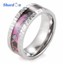 Шардон молоток Титана Розовый камуфляж обручальное кольцо на открытом воздухе обручальное кольцо с забитым покрытием кольцо для мужчин и женщин 2024 - купить недорого