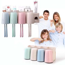 Baby Care Grooming & Healthcare Kits Family Bathroom Facility Automatic Toothpaste Dispense Toothbrush Holder Cup Set 2024 - buy cheap