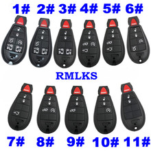 NEW 3 4 5 6 7 Buttons Remote Case Smart Key Shell For Chrysler For Jeep Grand Cherokee 2008 - 2015 Fob Smart Key Emergency Key 2024 - buy cheap