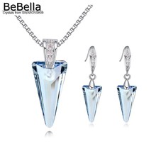 BeBella spike pendant necklace earrings set with  Crystals from Swarovski for women girls fashion jewelry birthday gift 2024 - buy cheap