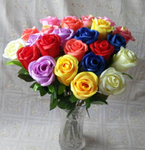 (10 шт./лот) искусственные цветы из свежих роз, настоящие розовые цветы на ощупь, украшения для дома для свадебной вечеринки или дня рождения, бесплатная доставка 2024 - купить недорого