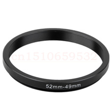 52 - 49 mm preto metal de alumínio venda 52 mm - 49 mm 52 - 49 passo filtro de down anel adaptador rastreamento NO 2024 - compre barato