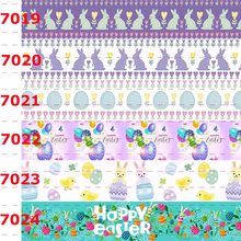 10yards -different sizes -easter day ribbon color egg printed Grosgrain ribbon 2024 - buy cheap