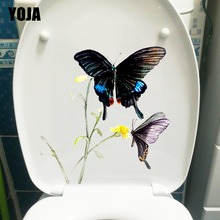 YOJA 21X22.3CM Ink Classical Butterfly Home Bedroom Decor Personality Toilet Decals Room Wall Sticker T1-2231 2024 - buy cheap