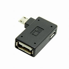 Новый 90-градусный левый Угловой Micro USB 2,0 хост-адаптер OTG 2024 - купить недорого