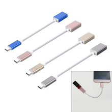 1 шт., 4 цвета, 17 см, USB 3,1 Type C, штекер USB 3,0, Женский OTG кабель для передачи данных, разъем 2024 - купить недорого