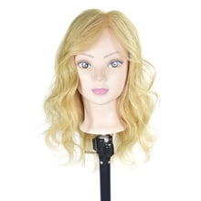 Mannequin Head 100% Human Hair Hairdressing Hair Training Head Mannequin Hair Natural Hairdresser Manikin Head With Human Hair 2024 - buy cheap