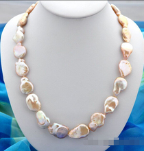 Collar de perlas de agua dulce, color rosa, barroco, 17x27mm,> Envío Gratis 2024 - compra barato