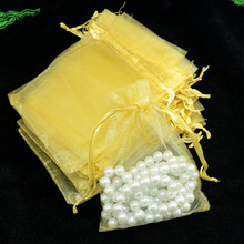 Wholesale Organza Bag 11x16cm,Wedding Jewelry Packaging Pouches,Nice Gift Bags, Gold Color,500pcs/lot 2024 - buy cheap